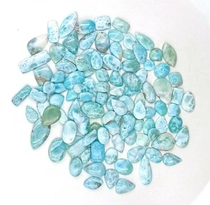 Natural Blue Larimar Quartz Loose Gemstone Wholesale Smooth Polished Larimar Stone Cabochons for DIY Fine Jewelry Making - Product Image 6