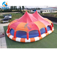 Abri de piscine gonflable commercial pour enfants, thème dessin animé, en PVC 0.9, auvent de sol, pour locations événementielles, taille et couleur personnalisables