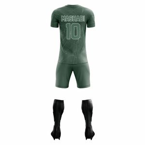 Club Teams Soccer Uniform Sets Breathable Fabric New Designs Printed Plus Size Short Sleeve - Product Image 2