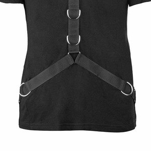 Custom <b>Men's</b> Gothic Punk T-Shirt with Integrated Webbing Body Harness and Metal D-Rings Street-wear Cotton Jersey Top - Product Image 5