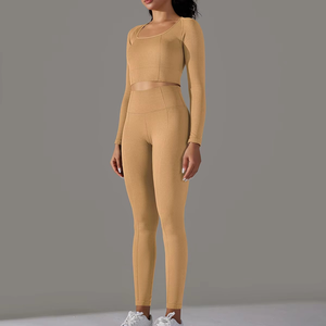 Leggings de yoga grande taille pour femme, personnalisables, haute qualité, sans couture sur le devant, respirants, antibactériens, pour la gym et le fitness, style pur et tendance - Product Image 1