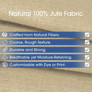 Tissu en toile de jute écologique de 40 pouces de large, 280 GSM, 100 yards (300 pieds), tissu naturel de qualité supérieure pour les mariages, les travaux manuels à domicile et le jardinage - Product Image 3