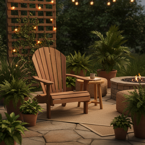 <b>Garden</b> <b>Chair</b> Classic Traditional Adirondack <b>Chair</b> Outdoor Villa Park Waterproof Durable Lightweight Portable <b>Stackable</b> - Product Image 5