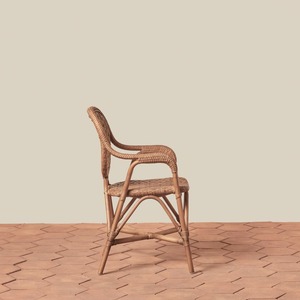 Silla de Comedor de Ratán Tejida a Mano de Primera Calidad con Reposabrazos, Estilo Francés, para Cafetería, Restaurante, Hotel, Resort - Product Image 3