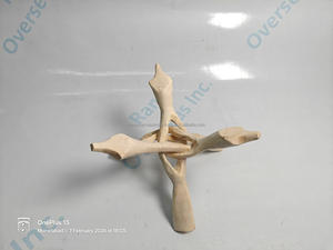 Support trépied en bois de peuplier écologique, design sculpté, pour brûleurs d'encens et bols de fumigation Feng Shui, fait main - Product Image 6