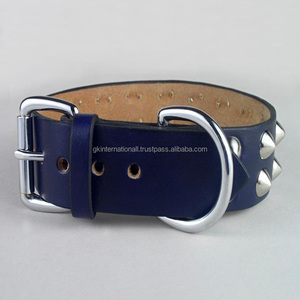 Collar ajustable de cuero negro y marrón para perro, tachuelas de estilo retro, collar decorativo para perros y mascotas con herrajes de níquel - Product Image 4