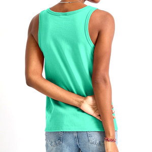 Camisetas sin mangas para culturismo al por mayor, camisetas deportivas acanaladas, camisetas cortas ajustadas con cuello redondo para mujer - Product Image 5