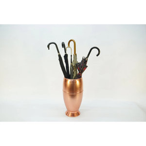Vintage Style Brass And Copper Umbrella Stand Umbrella Shaped Metal Antique Finish <b>Hammered</b> Texture Cane <b>Holder</b> Home Decor - Product Image 6