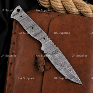 Cuchillo de Caza Hecho a Mano de Acero de Damasco, Hoja Lisa con Punta Caída, Producción Personalizada OEM ODM, Proveedor Mayorista de Fábrica - Product Image 4