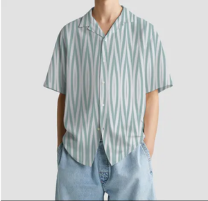 เสื้อเชิ้ตฮาวายพิมพ์ลายแบบสบายๆ สำหรับผู้ชาย เสื้อเชิ้ตดีไซน์เนอร์สำหรับผู้ชาย เสื้อยืดแขนสั้นลายฮาวายสำหรับผู้ชาย - Product Image 5