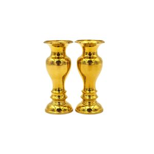 Vase en laiton véritable de 11 pouces, style ancien, solide et durable, finition dorée brillante. Idéal pour la maison, le temple, l'usage bouddhiste et la décoration. - Product Image 5