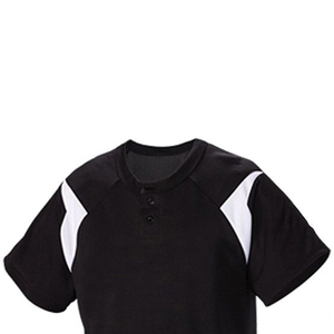 เสื้อเบสบอลสีเทาแบบกำหนดเอง คอวี ติดกระดุม แขนสั้น สีพื้น ชุดซอฟต์บอล - Product Image 4