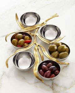 Cuenco para servir aperitivos, juego de cuencos para servir, plato para servir aceitunas, cuenco para servir comida, soporte metálico para servir, cuenco decorativo para aperitivos - Product Image 1