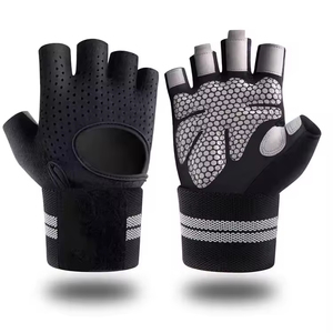 Guantes de Fitness Personalizados de Alta Calidad para Gimnasio, Guantes para Levantamiento de Pesas con Correas Transpirables para las Muñecas, Hechos de Cuero Resistente - Product Image 1