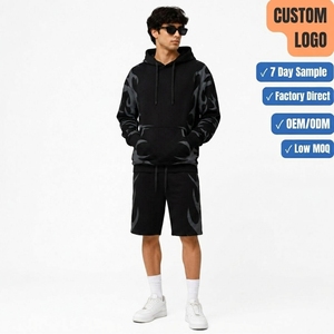 Conjunto de Sudadera con Capucha y Pantalones Cortos de Forro Polar, Diseño Personalizado, Venta al Por Mayor, Fabricante B2B - Product Image 1