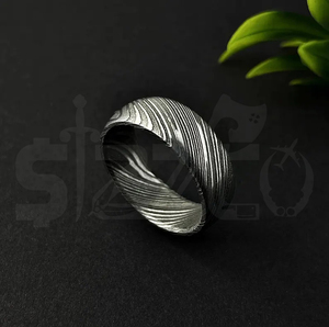 Hot Selling Handmade Damascus Steel <b>Ring</b> for Men Women Wedding Band Fashion Party <b>Ring</b> Custom Latest Design OEM Supplier - Product Image 4