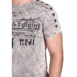 Camiseta Ligera de Algodón 100% con Lavado Ácido, Diseño de Logotipo Personalizado para Hombre, Corte Regular, Hombros Caídos, Transpirable, de Secado Rápido, Unisex - Product Image 5