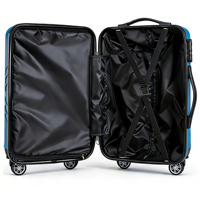 Valise de voyage de luxe personnalisée bleu paon à 4 roues pour femme d'affaires, antivol, avec roulettes pivotantes et serrure à combinaison