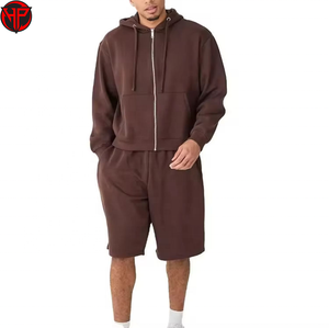 Conjunto de Sudadera con Capucha y Pantalones Cortos para Hombre, Estilo Moderno, Ajuste Cómodo para Gimnasio y Deportes, Talla Grande para Uso Diario en Invierno - Product Image 3