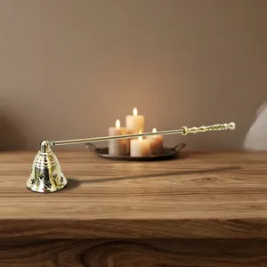 Hand Crafted Metal Brass <b>Candle</b> Snuffer <b>Wick</b> Extinguisher Vintage <b>Candle</b> Accessory for Home Decor Church Aromatherapy - Product Image 3