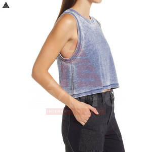 เสื้อครอปท็อปผู้หญิงคุณภาพสูง ระบายอากาศได้ดี รับผลิตตามแบบ เสื้อครอปท็อปสำหรับผู้หญิง ขายส่ง เสื้อทรงหลวม เสื้อกล้ามผู้หญิง - Product Image 3