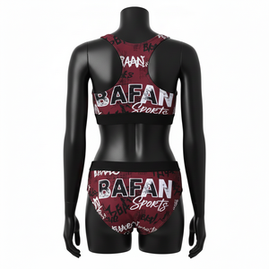 Conjunto de Bikini Premium para Mujer en Nailon y Spandex GSM, Suave, Elástico, de Secado Rápido, Negro y Rosa, con Logotipo Personalizado - Product Image 2