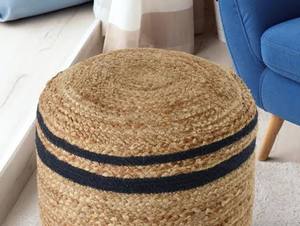 ปอกระเจาและคอตตอนถักด้วยมือ2ชิ้นสำหรับตกแต่งทำจากอินเดียดีไซน์ทันสมัยเป็นพิเศษ - Product Image 3