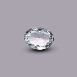 Sky Blue Aquamarine 4.25 Carat Faceted Oval Cabochon Loose Gemstone for Fine Jewelry - Product Image 1