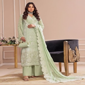 Motis Fashion Original indien pakistanais vêtements pour femmes prêt-à-porter Salwar Kameez Kurta Set Long Party Dress Fabric Clearance - Product Image 6