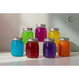 500ml Round PET <b>Plastic</b> <b>Jar</b> with Aluminum Screw Lid OEM Candy Snack Food Packaging From Vietnam Factory 52mm Neck - Product Image 2