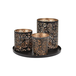 Soporte votivo de metal hecho a mano de tendencia con encanto Vintage para iluminación del hogar eventos especiales y rincones espirituales - Product Image 4