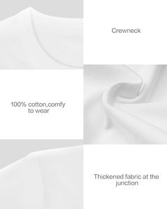 T-shirt à manches courtes pour femme, col en V, couleur unie, coupe classique, 100% coton, toile décontractée, respirant, écologique, séchage rapide, toutes saisons - Product Image 6