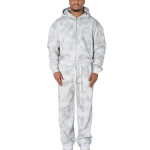 <b>women</b> baggy pant Plus Size Heavyweight 100% Cotton Two Piece Tracksuit Set Sweatpants and Hoodie <b>Flared</b> <b>Joggers</b> OEM - Product Image 1
