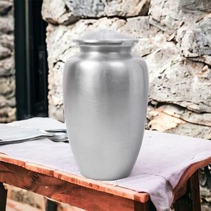 Opulent Adult Aluminum Funeral <b>Ashes</b> Urn Memorial Cremation <b>Keepsake</b> Container Featuring Artistic Premium Exterior Design - Product Image 6