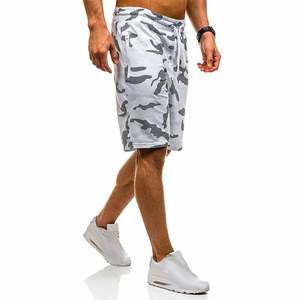 100% Fleece Training <b>Shorts</b> Above Knee Length <b>Camouflage</b> Print <b>Shorts</b> - Product Image 3