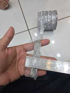 Strass en diamant, perles miroir dorées, perles ethniques en maille argentée, écologiques, à 9 facettes, à coller à chaud ou à coudre, à dos plat - Product Image 2