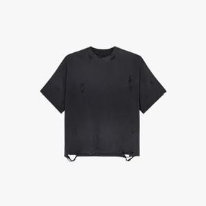 เสื้อยืดฟอกสีสไตล์วินเทจ หนัก 260 กรัม ผ้าฝ้ายสำหรับผู้ชาย เสื้อยืดผู้ชายสไตล์ดิสเทรส - Product Image 2