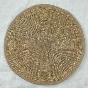 Alfombra de paja marina natural con borde de cuerda de algodón exterior, alfombra hecha a mano de tamaño personalizado para el hogar y el jardín - Product Image 1