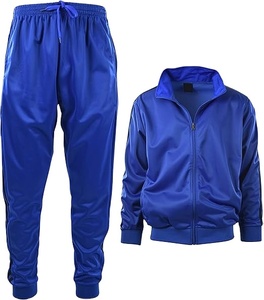 Ensemble de survêtement en molleton unisexe pour l'hiver, 2 pièces, fermeture éclair intégrale, jogging, 100% coton, vêtements de sport HI - Product Image 2