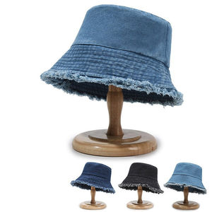 Sombreros de Pescador Personalizados, Elegantes, de Mezclilla Sólida con Bordado, para Hombres y Mujeres, Modernos, Casuales para Exteriores, Transpirables, con Protección Solar, Unisex, 100% - Product Image 3