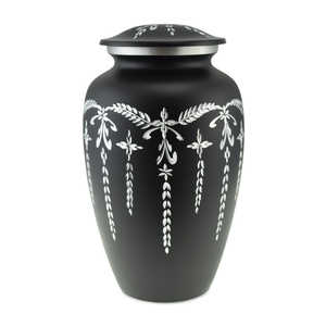 Urne funéraire personnalisable en métal de style européen et américain avec patte gravée - Product Image 1