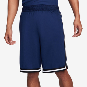 Ensemble de maillot de basket-ball bleu marine pour homme avec bordure blanche, short et débardeur de style sportif à séchage rapide - Product Image 2