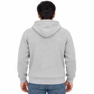 <b>Mens</b> Waffle Knit Pullover Hoodie <b>Thermal</b> Long Sleeve Casual Sports Winter Streetwear Custom Hooded Sweatshirt Wholesale Apparel - Product Image 5