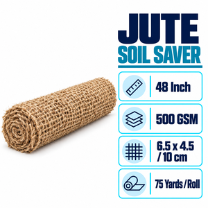 Rollo de Malla de Yute de 48 Pulgadas y 500 GSM para Protección del Suelo, con Malla de Hesse Natural - Product Image 3