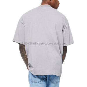Camiseta de hombre de algodón con diseño personalizado, estilo streetwear, oversize, cuello redondo acanalado, corte holgado, peso pesado 300 g/m², Colección 2026 - Product Image 5