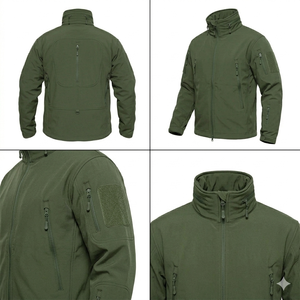 Veste softshell unisexe imperméable, respirante, coupe-vent, vintage, pour l'hiver et les activités de plein air, fabricant OEM ODM en gros au Pakistan - Product Image 3