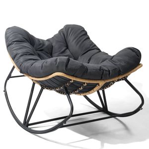Poltrona a dondolo Papasan oversize da esterno per uso interno - Product Image 2