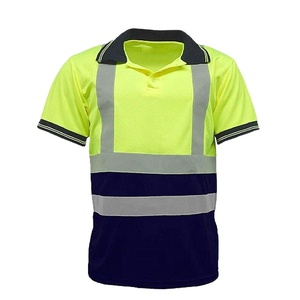 Polo de sécurité haute visibilité ANSI Classe 1, imperméable, manches longues, réfléchissant, avec logo personnalisé, uni et bicolore - Product Image 1