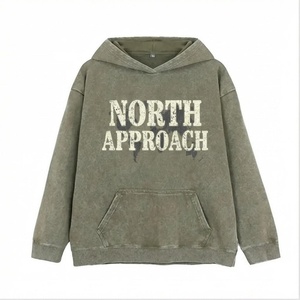 เสื้อฮู้ดดี้โอเวอร์ไซส์ทรงนอร์ธ แอพอร์ธ สำหรับผู้ชาย ผ้าฝ้ายเฟรนช์เทอร์รี่ ลุคสบายๆ ซักแล้ว มีกระเป๋าหน้า ทรงปกติ สไตล์ฤดูใบไม้ร่วง - Product Image 1