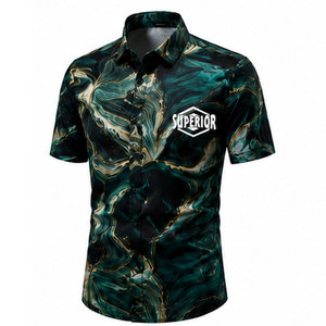 Chemise élégante pour homme à imprimé géométrique, tissu doux, couleurs durables, coupe classique pour le bureau, les voyages et le quotidien - Product Image 1